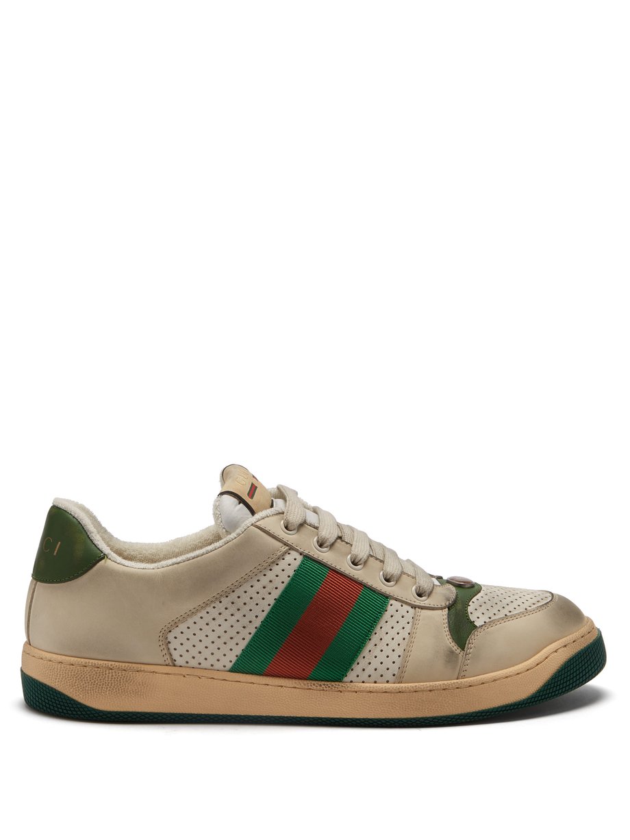 Screener leather trainers Neutral Gucci | MATCHESFASHION FR