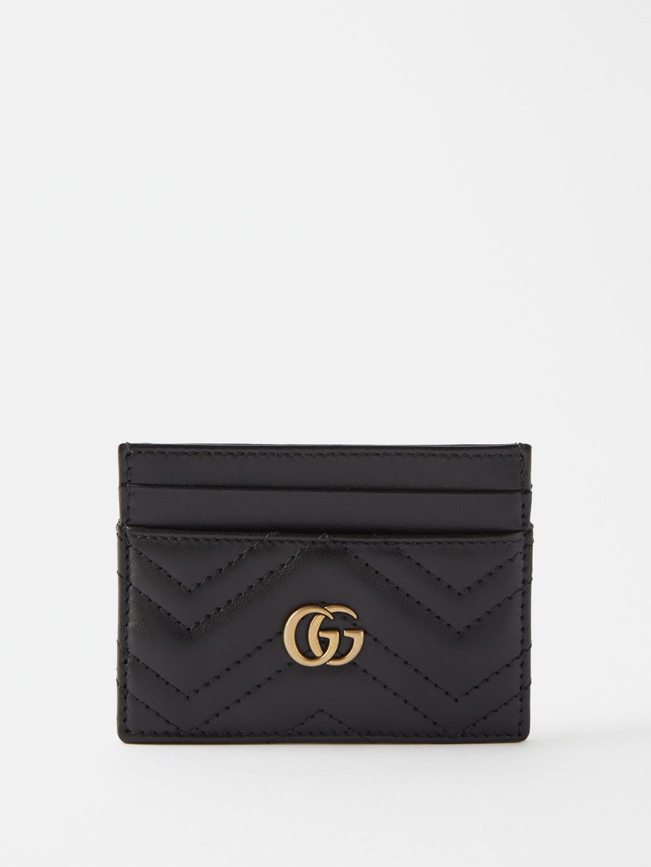 Fordi princip Sammenhængende Black GG Marmont leather cardholder | Gucci | MATCHESFASHION UK