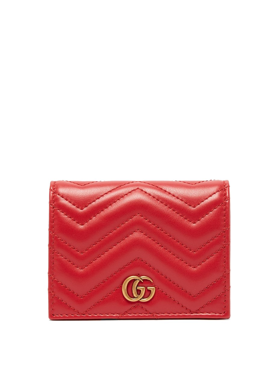 Red GG Marmont quilted-leather wallet 