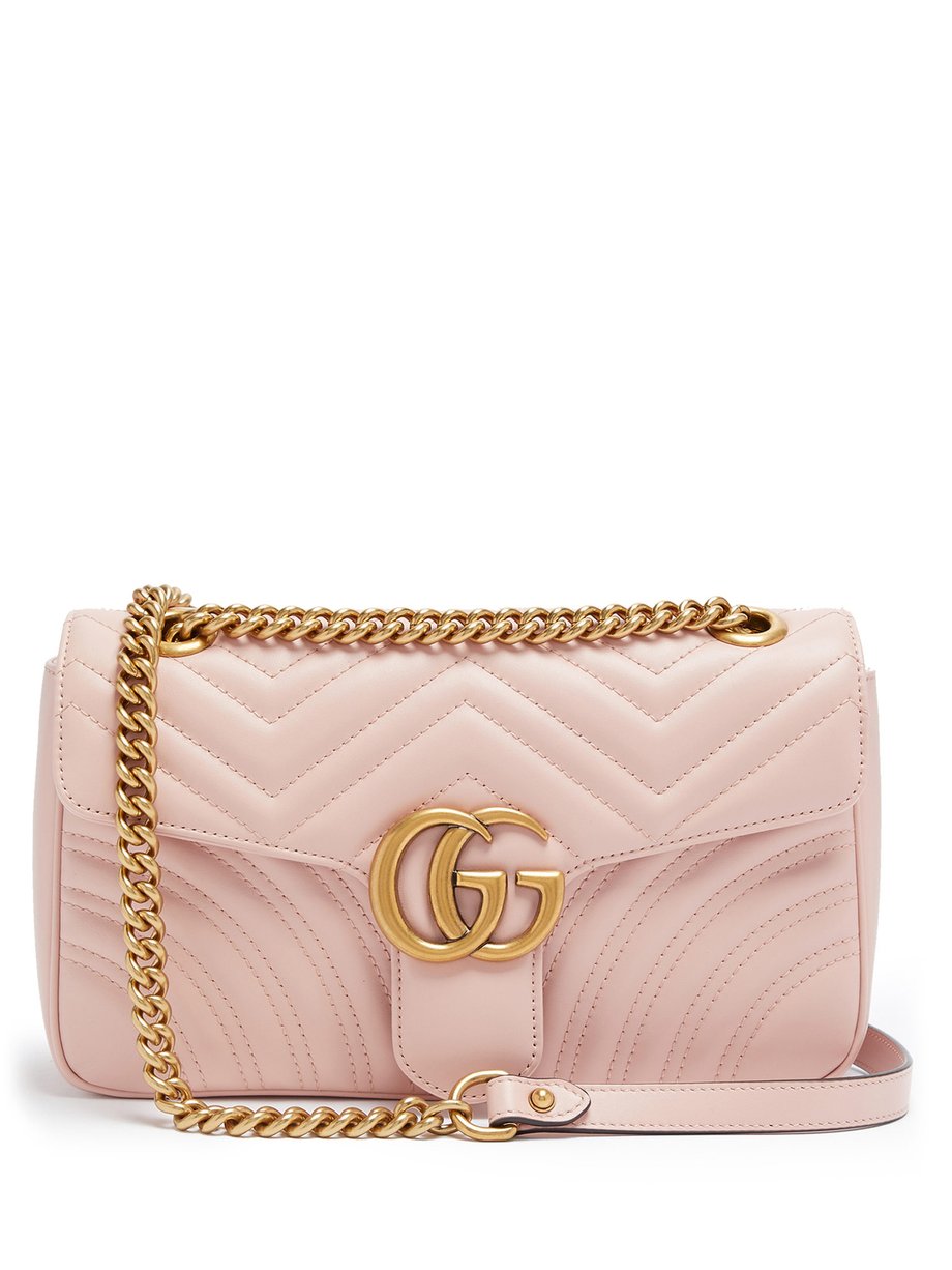 gucci pink quilted bag