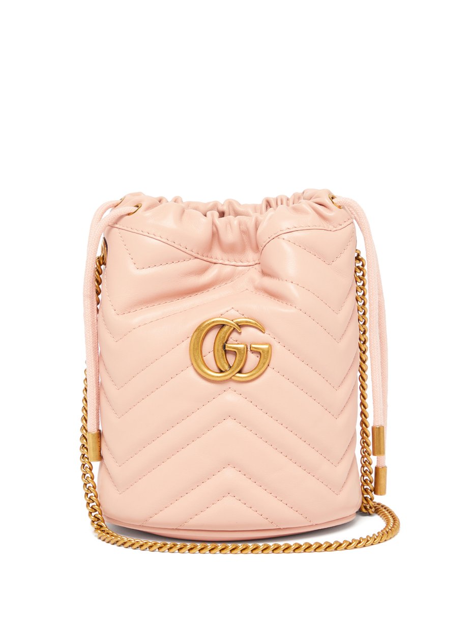 gucci gg marmont leather bucket bag