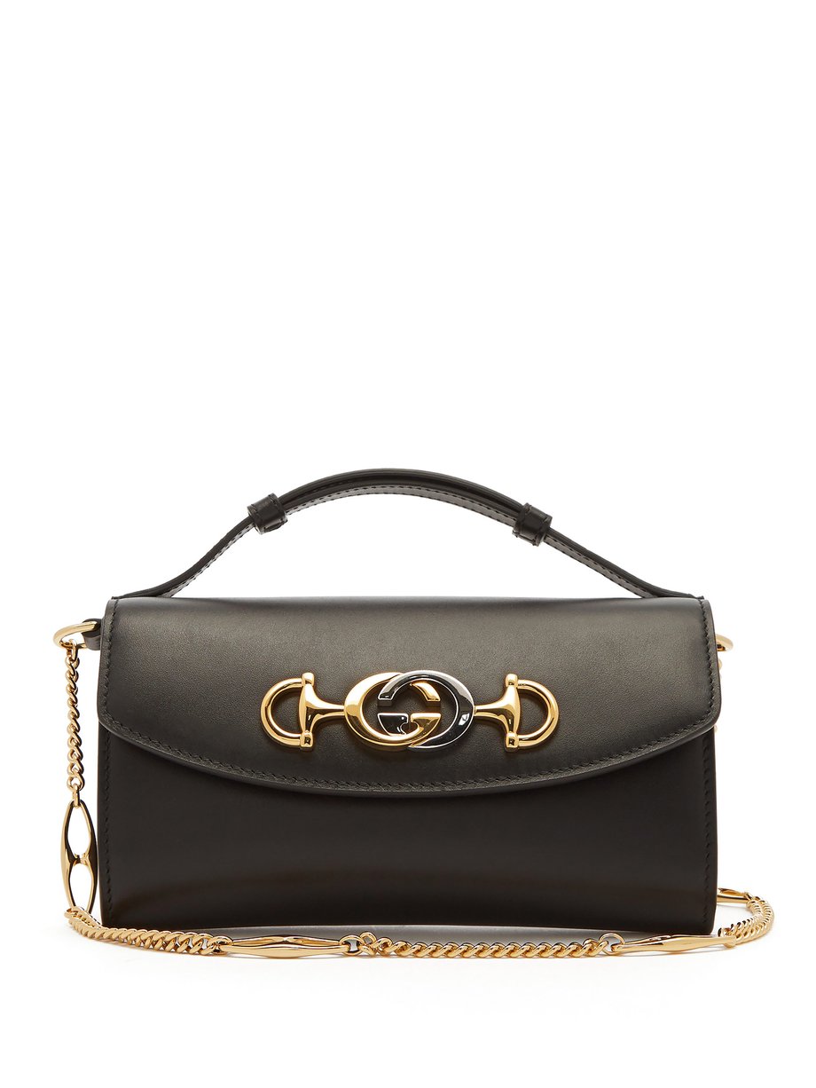 Black Zumi mini leather cross-body bag | Gucci | MATCHESFASHION US