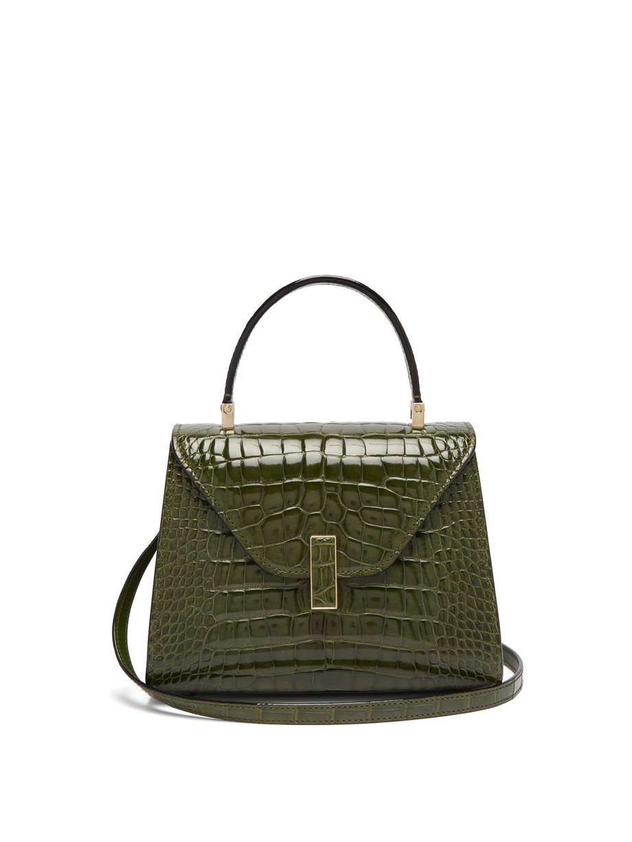 Green Iside mini crocodile-leather bag | Valextra | MATCHESFASHION US