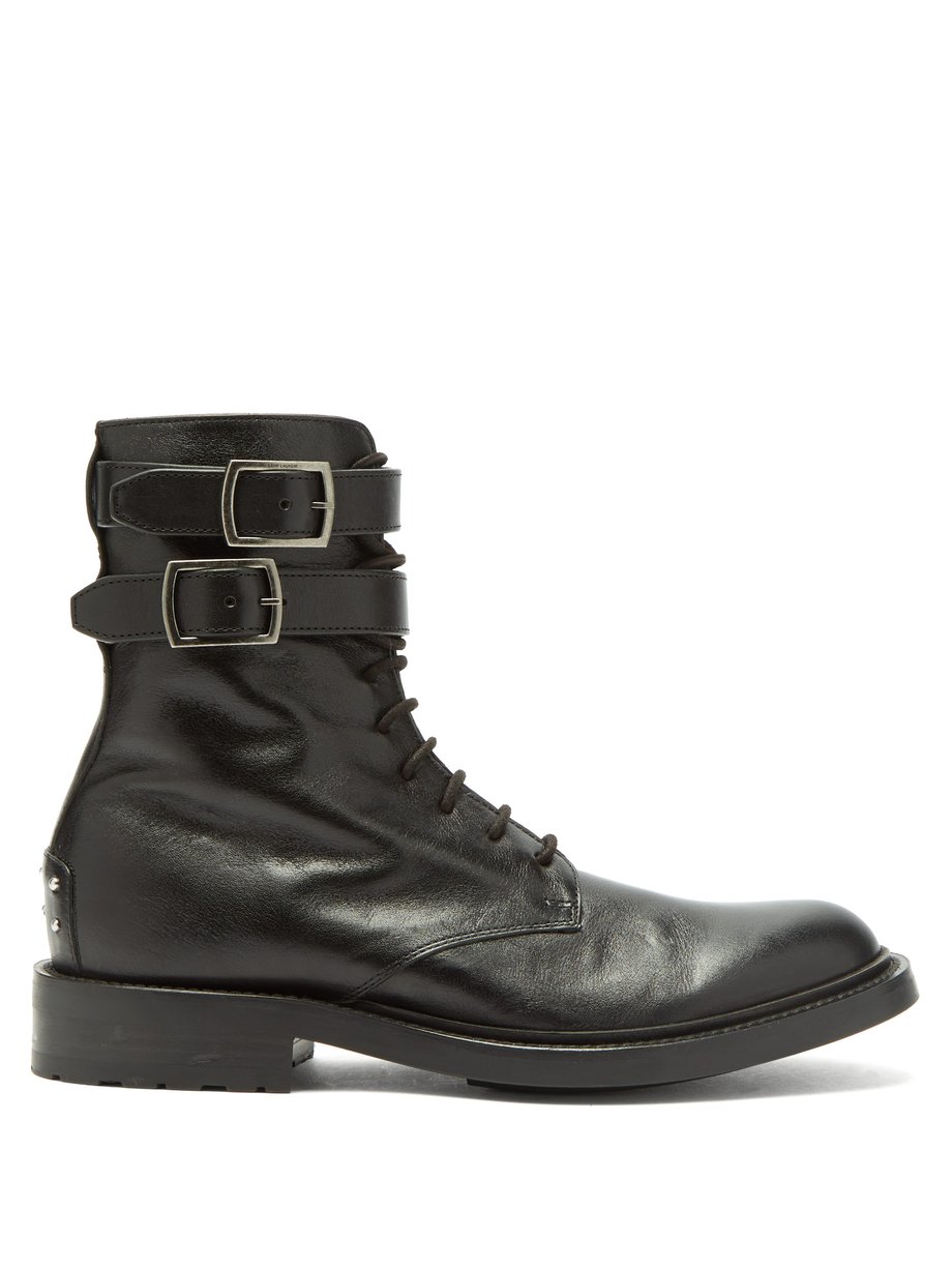 combat boots saint laurent