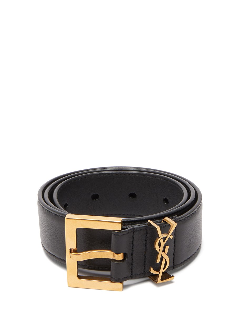 Black YSL leather belt | Saint Laurent | MATCHESFASHION US