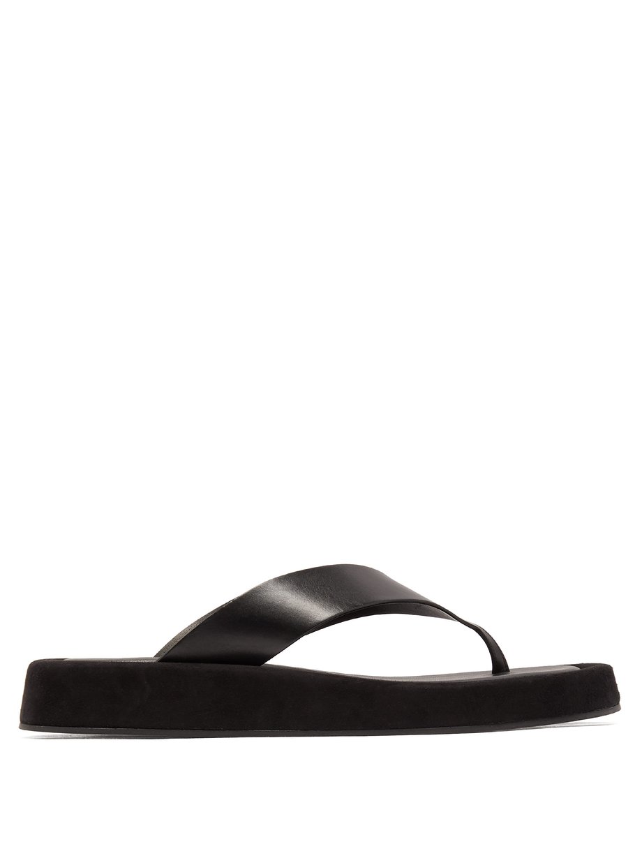 Black Ginza leather sandals | The Row | MATCHESFASHION US