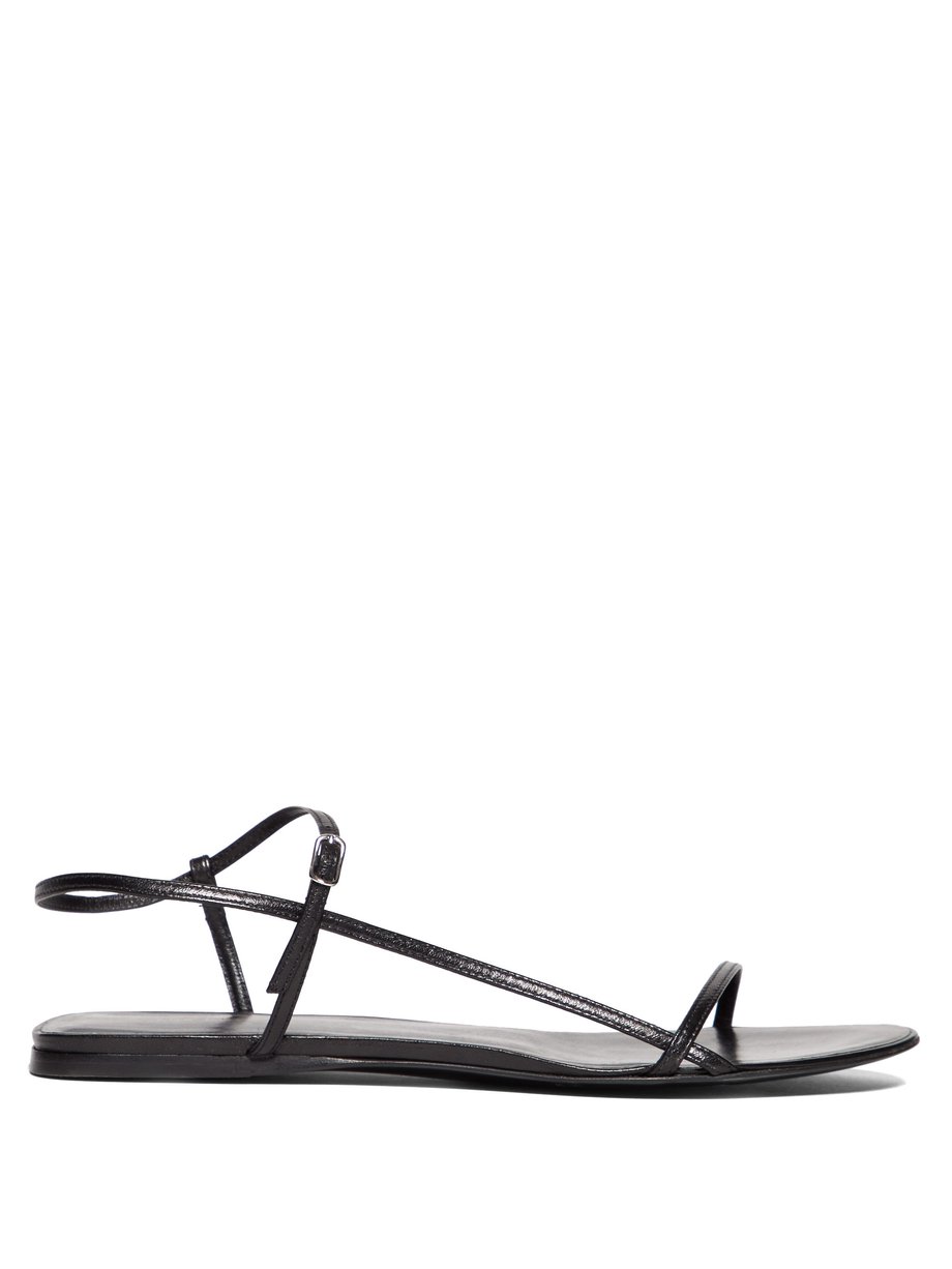 Black Bare crossover strap leather sandals | The Row | MATCHESFASHION US