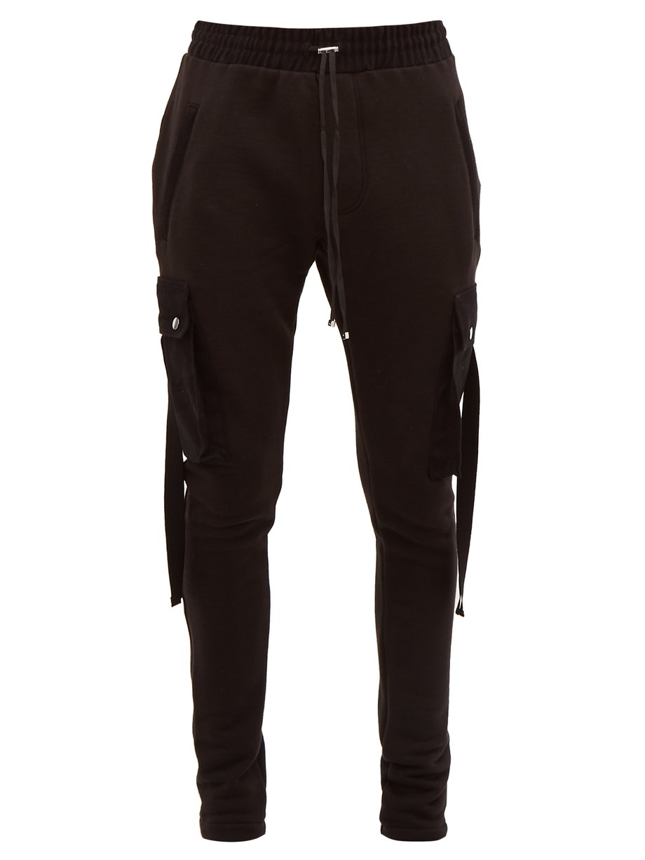 Black Cotton-jersey cargo track pants | Amiri | MATCHESFASHION US