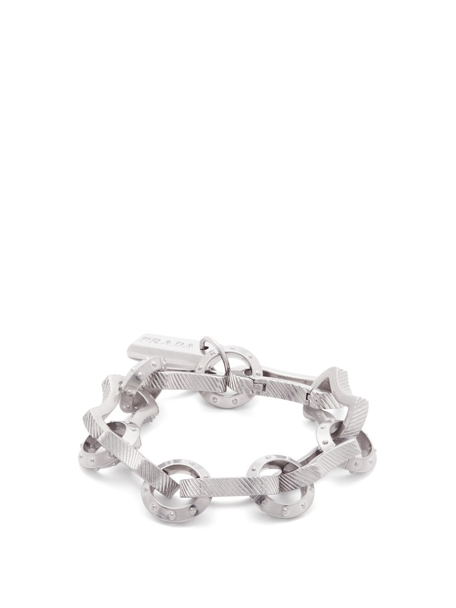 Metallic Textured chain bracelet | Prada | MATCHESFASHION US