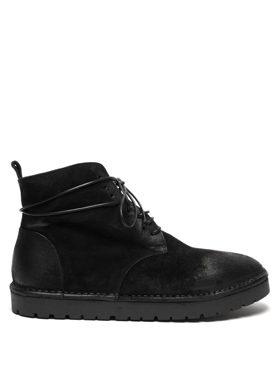 Black Sancrispa Alta suede lace-up boots | Marsèll | MATCHESFASHION US