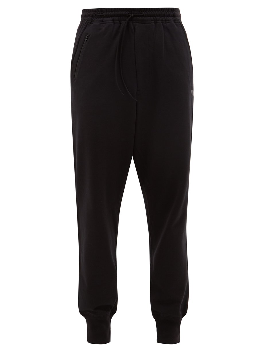 Y-3 Y-3 Classic double-pocket cotton-jersey track pants Black