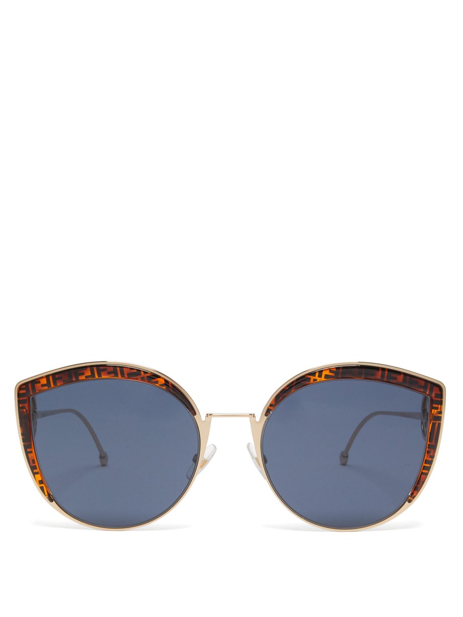 fendi oversized cat eye sunglasses