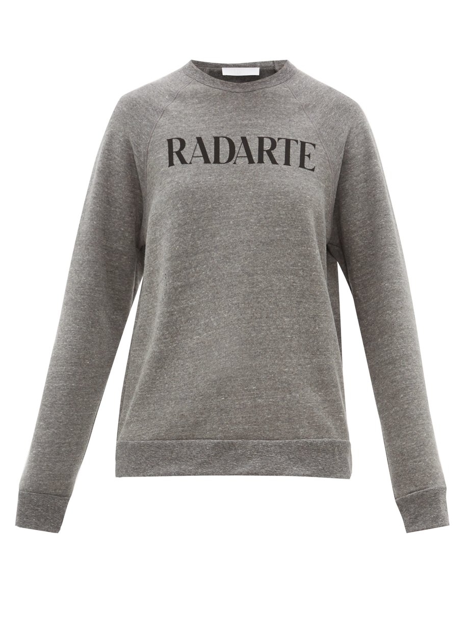 Grey Radarte Print Fleece Back Jersey Sweatshirt Rodarte Matchesfashion Us [ 1226 x 920 Pixel ]