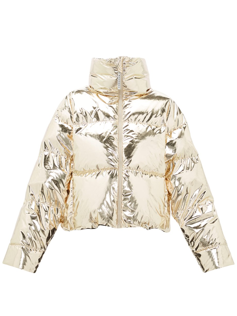 Metallic Mont Blanc metallic down-filled jacket | Cordova ...