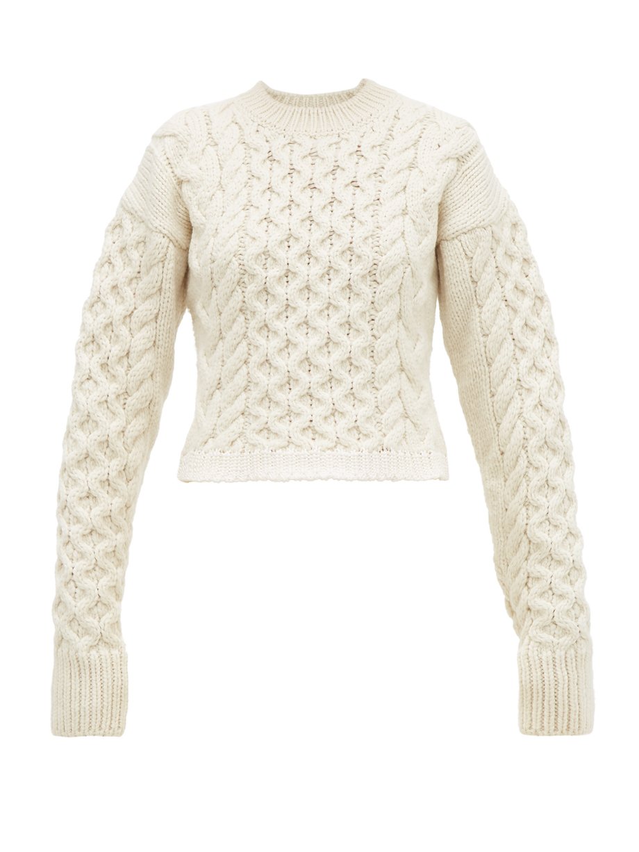 Joseph Neutral Cable-knit wool-blend sweater | 매치스패션, 모던 럭셔리 온라인 쇼핑