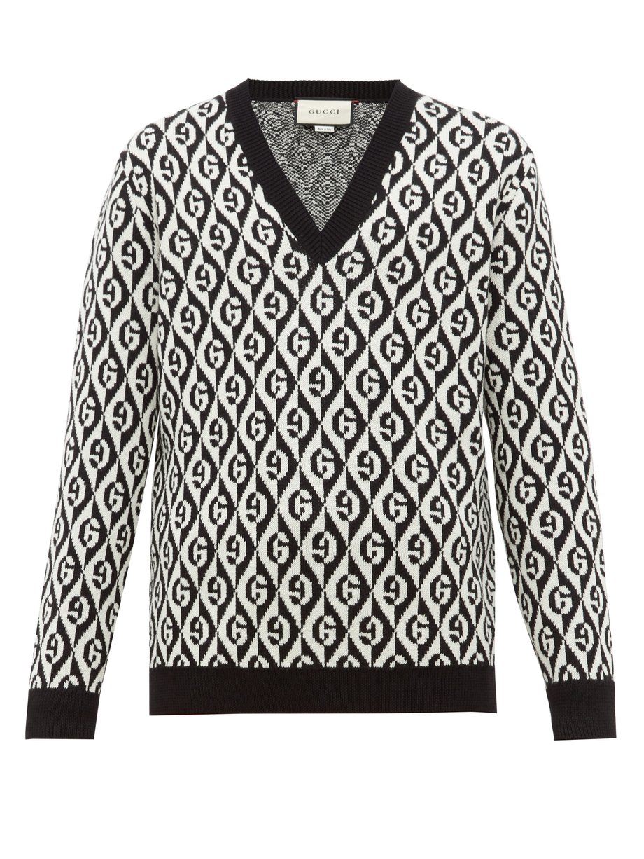 gucci black and white sweater