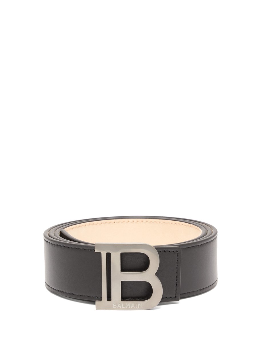 Clip sommerfugl disharmoni Hårdhed Balmain Balmain B-logo leather belt Black｜MATCHESFASHION（マッチズファッション)