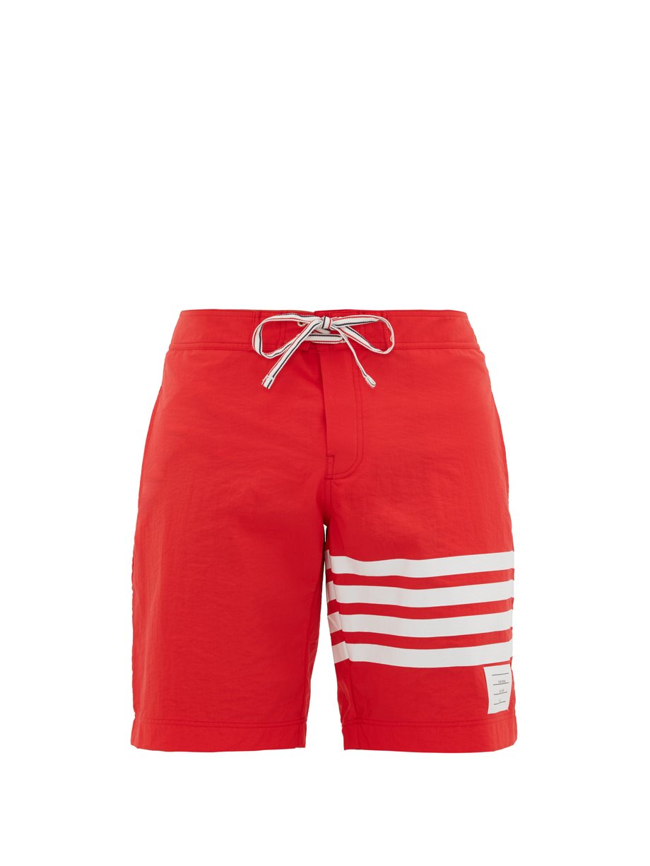 Red 4-Bar stripe board shorts | Thom Browne | MATCHESFASHION AU