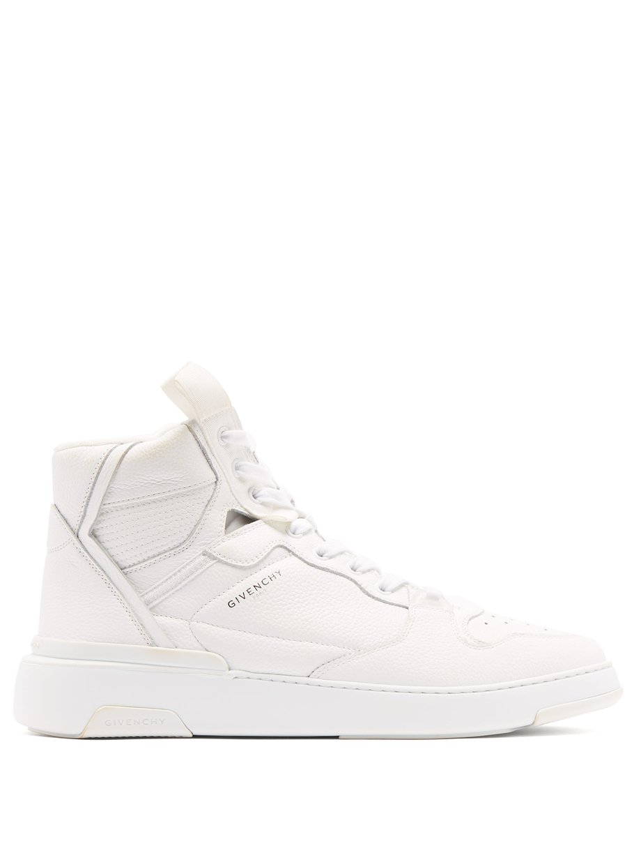 White Wing grained-leather high-top trainers | Givenchy | MATCHESFASHION US