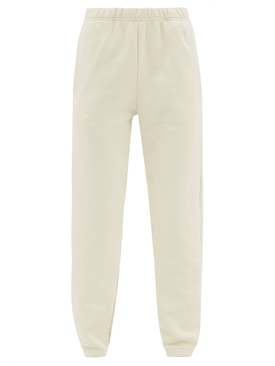 Brushed-back cotton track pants Neutral Les Tien | MATCHESFASHION FR