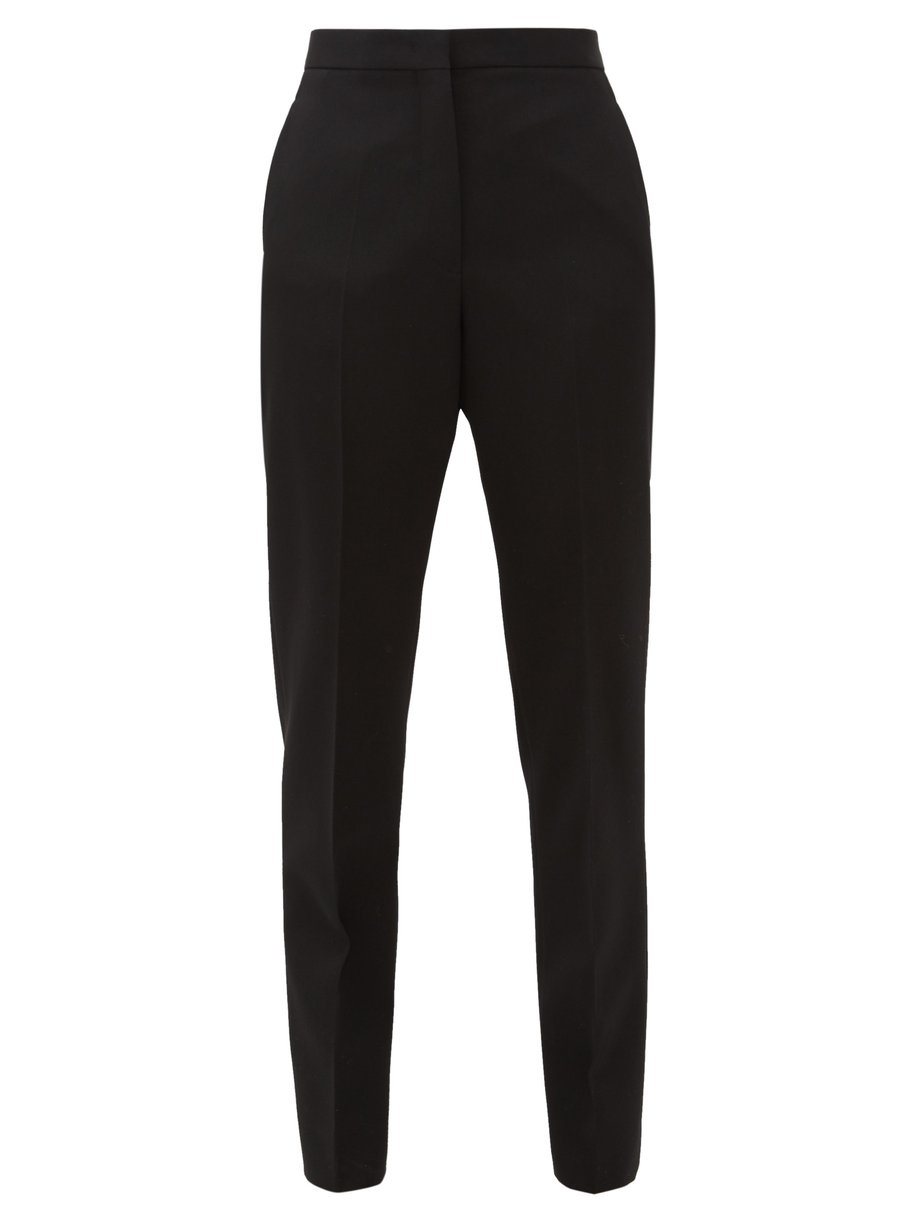 Black Slim-leg wool-crepe trousers | Jil Sander | MATCHESFASHION AU