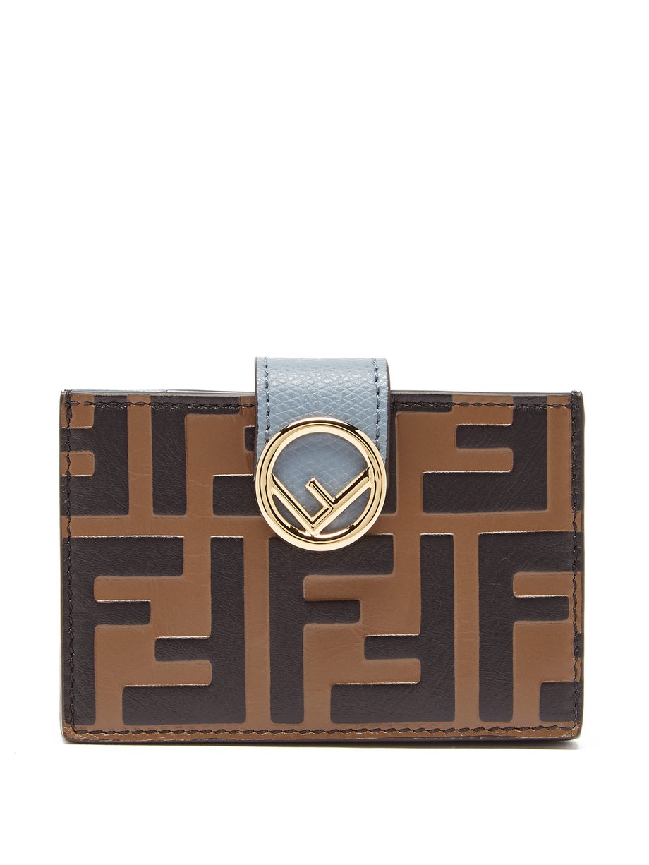 Brown FF-logo leather wallet | Fendi | MATCHESFASHION AU