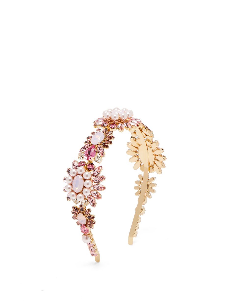 Pink Crystal Embellished Headband Dolce And Gabbana Matchesfashion Us