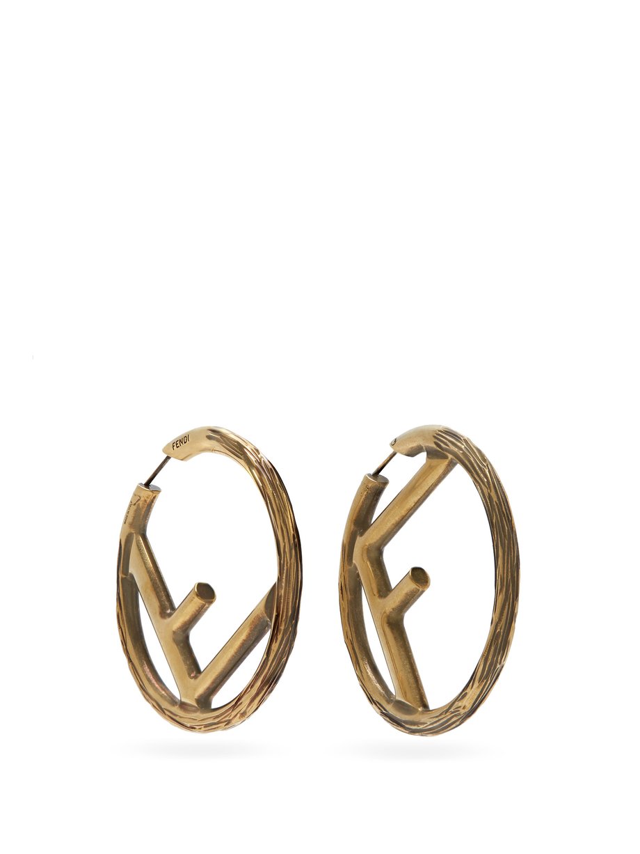 f is fendi earrings gold