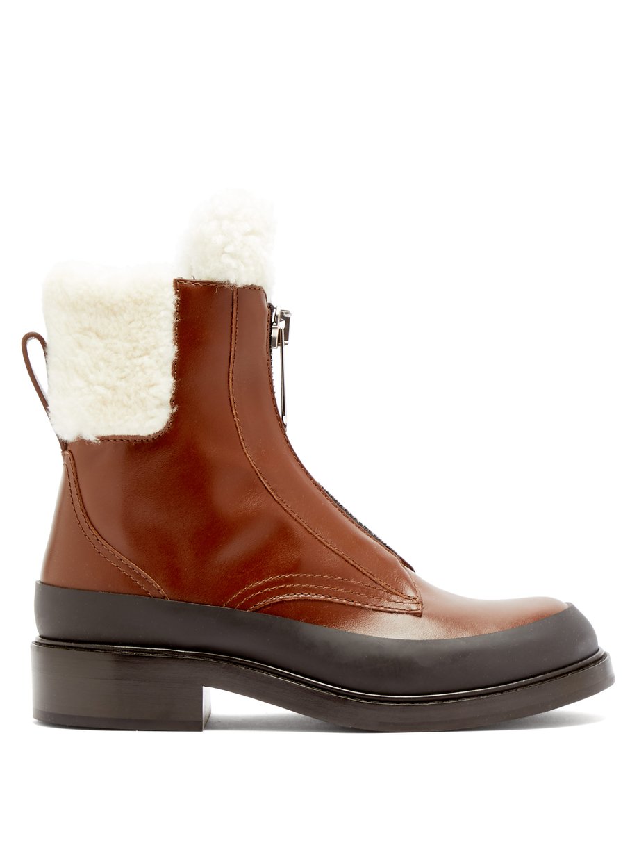 chloe roy shearling boots