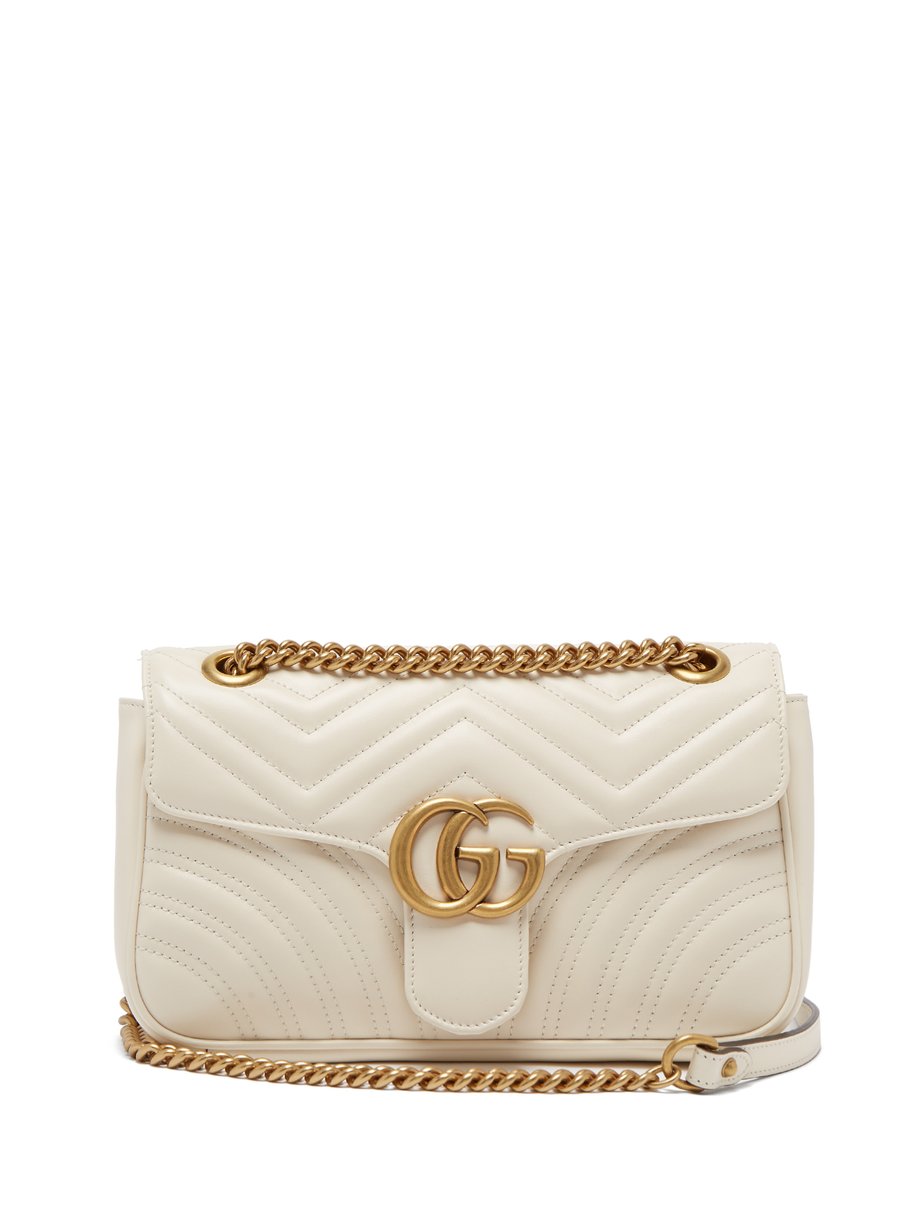 White GG Marmont small quilted-leather 