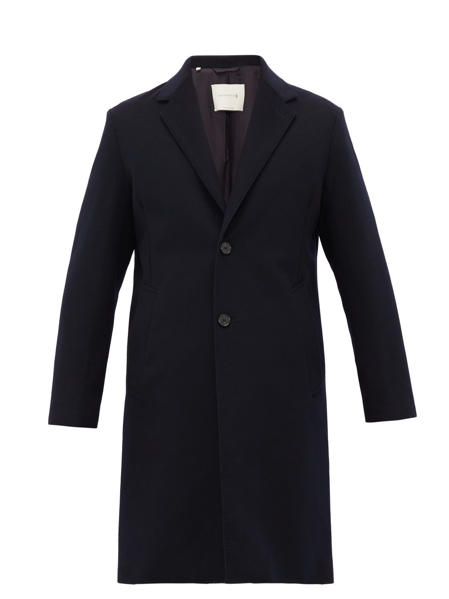 Mackintosh Navy Stanley single-breasted brushed-wool coat | 매치스패션, 모던 ...