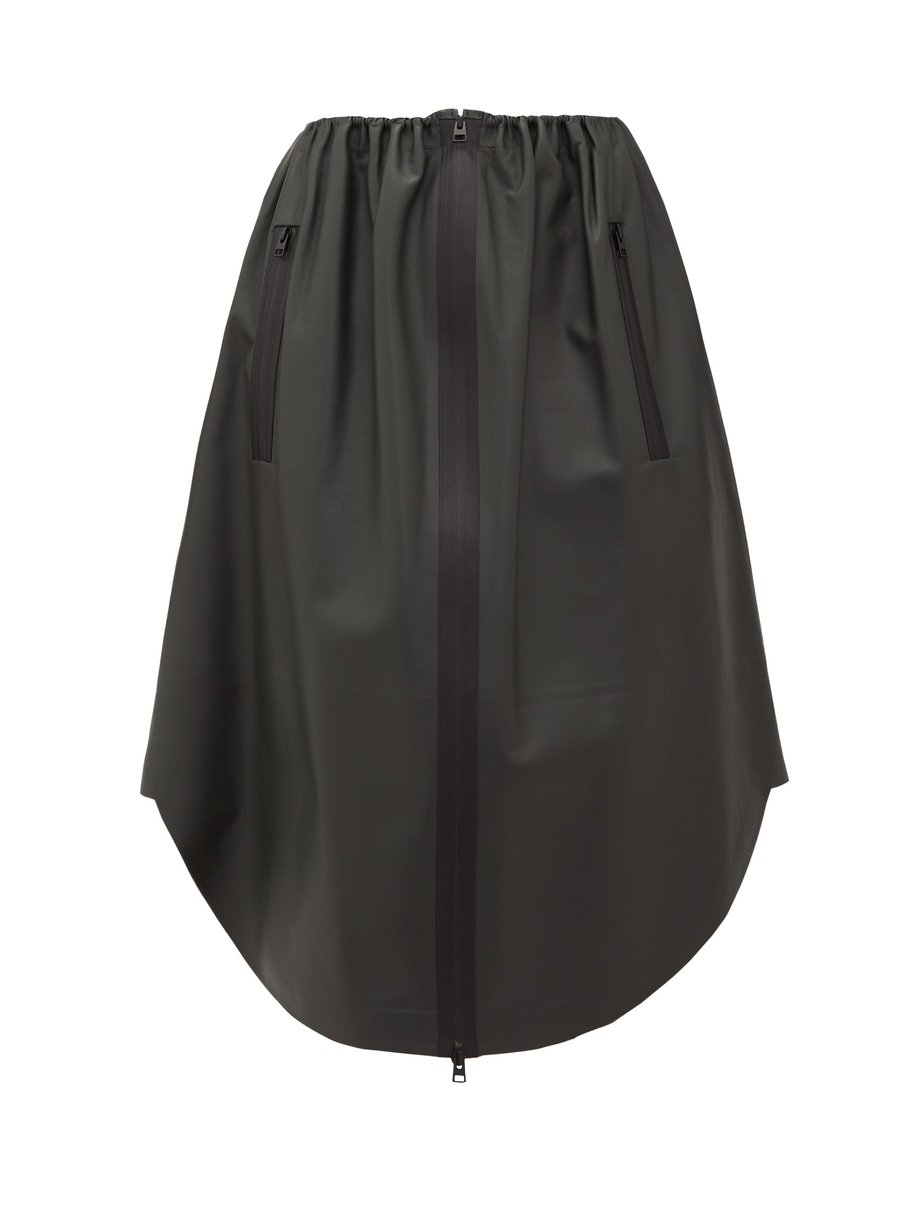 Grey Utility-zip leather skirt | Bottega Veneta | MATCHESFASHION UK