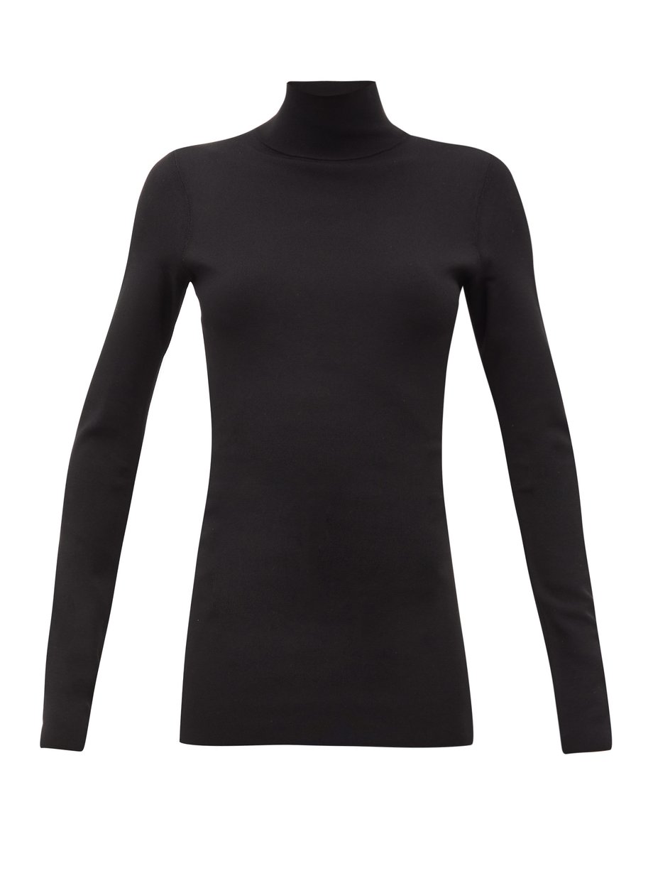 Black Roll-neck jersey sweater | Bottega Veneta | MATCHESFASHION US