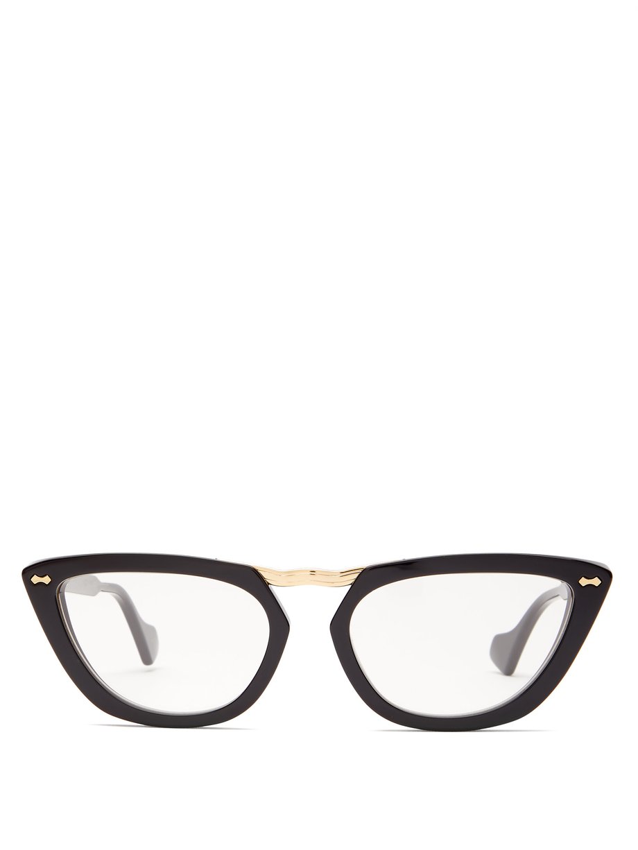 Cat-eye acetate glasses Black Gucci 