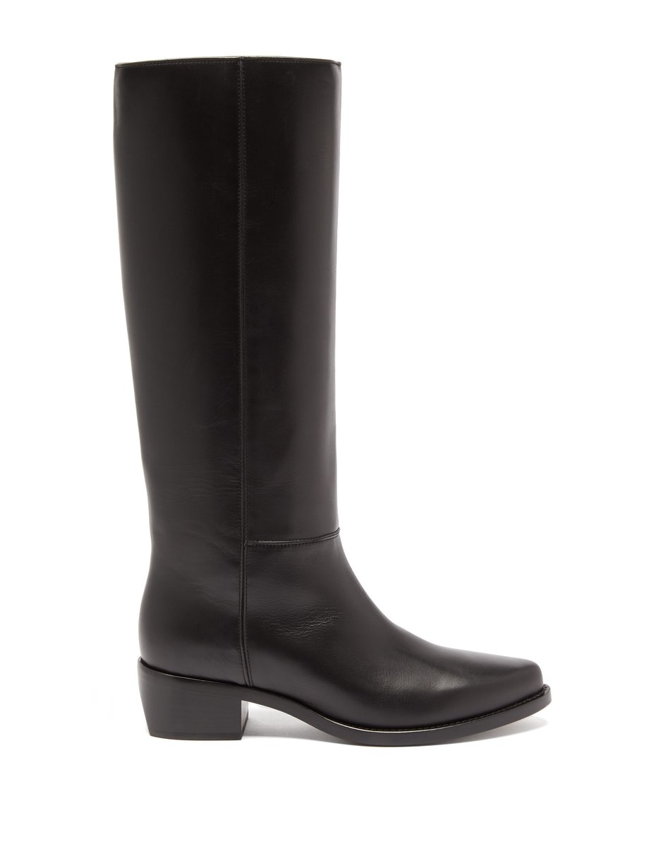 Knee-high leather riding boots Black Legres | MATCHESFASHION FR