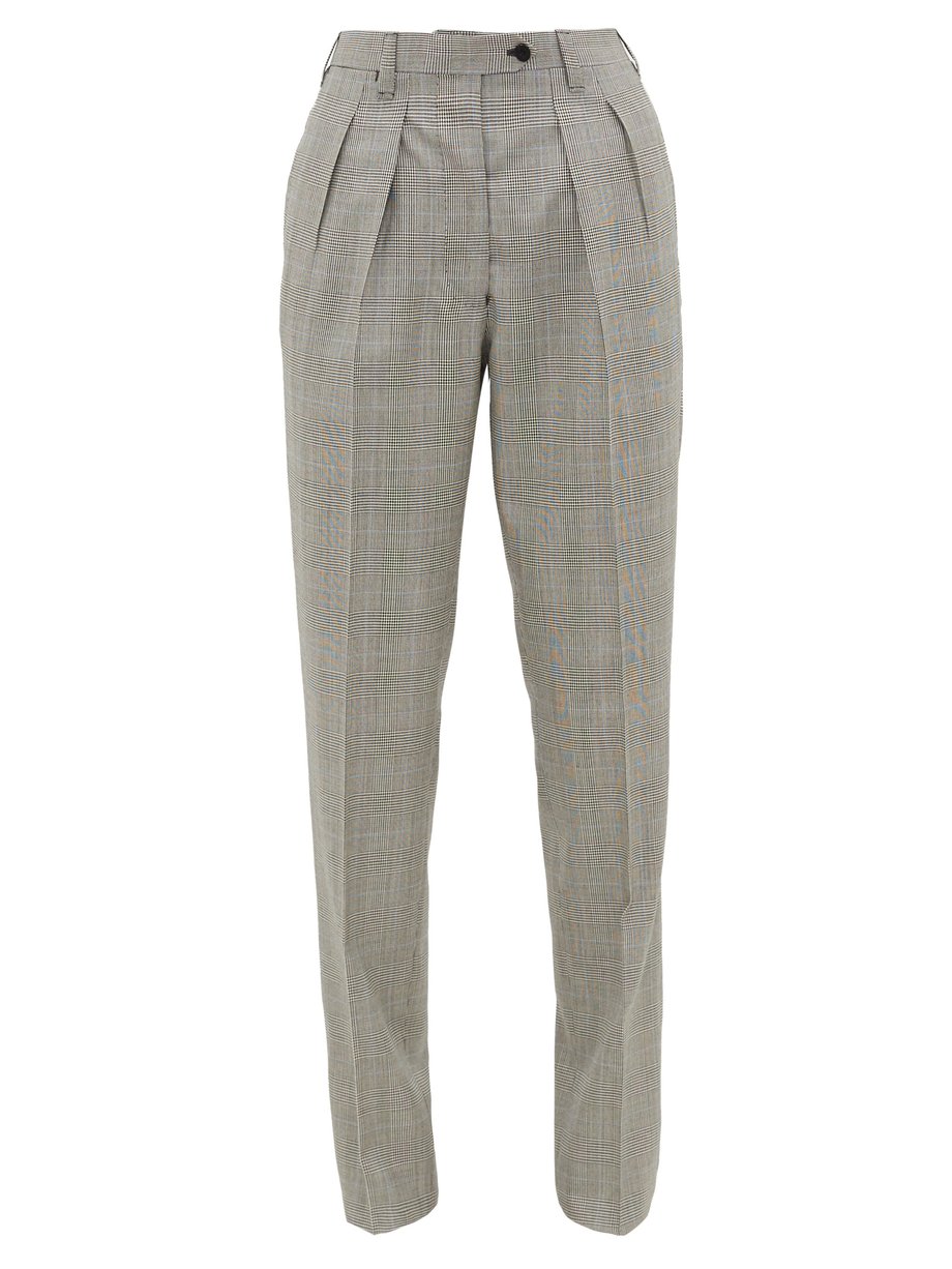 Print The Husband houndstooth virgin-wool trousers | Giuliva Heritage ...