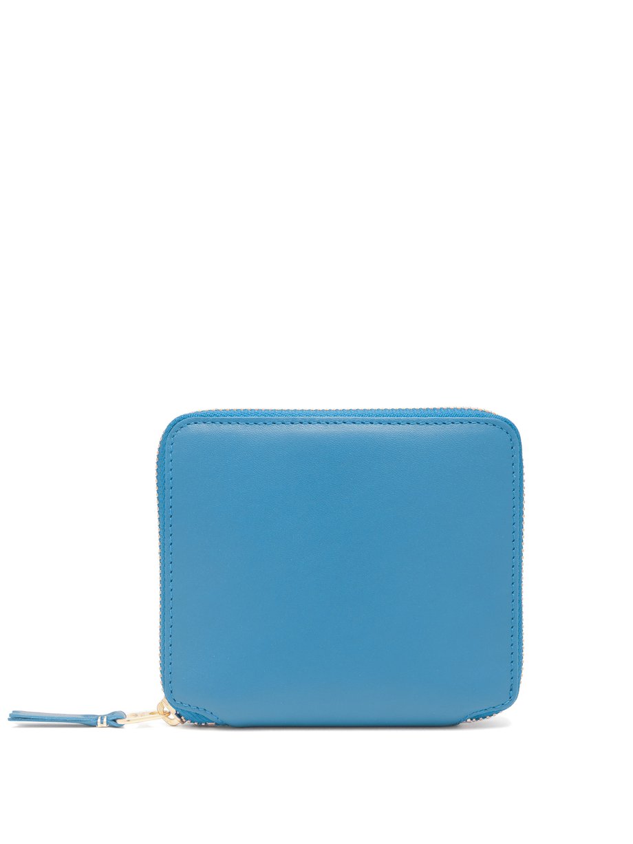 Blue Zip-around leather wallet | Comme des Garçons Wallet 