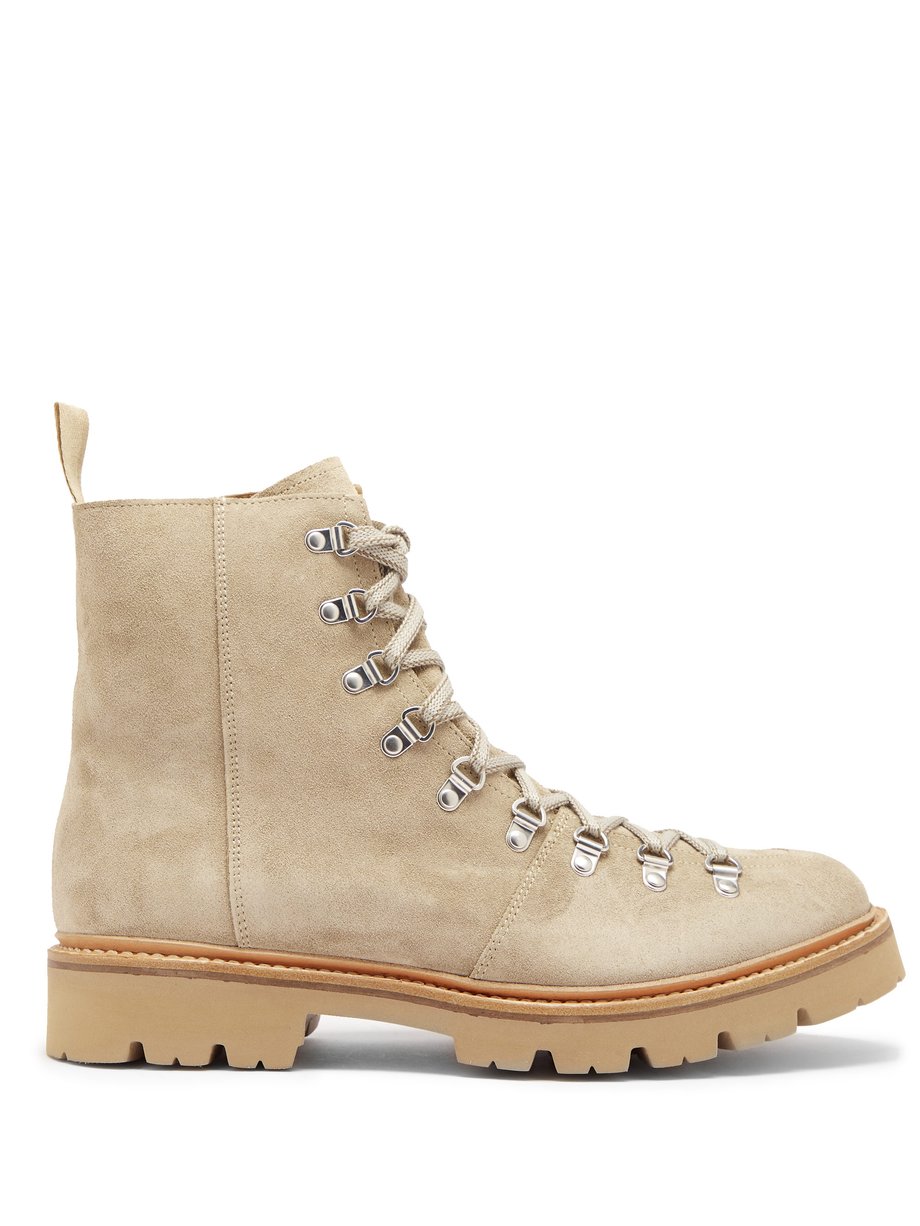 Brady lace-up suede hiking boots Tan 