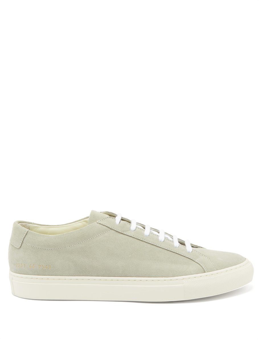 COMMON PROJECTS Common Projects Mens Suede Trim Leather Low Top Sneakers White Size 44 11 
