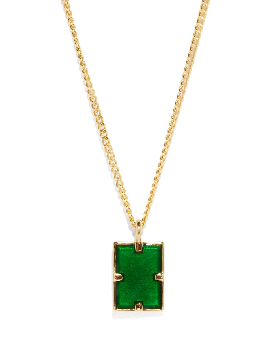 Green Lennox enamel & gold-vermeil necklace | Miansai | MATCHESFASHION US