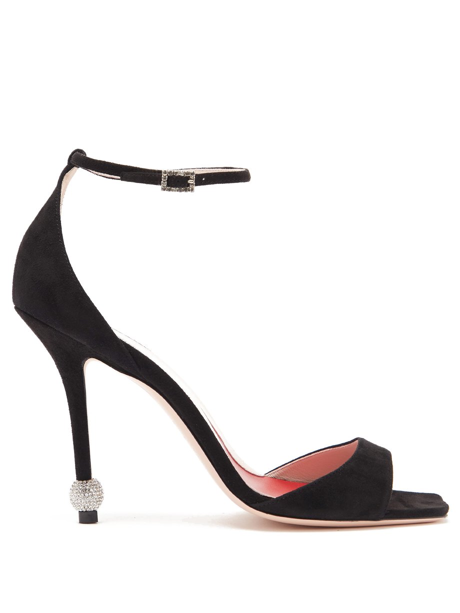 Black I Love Vivier crystal-embellished suede sandals | Roger Vivier ...