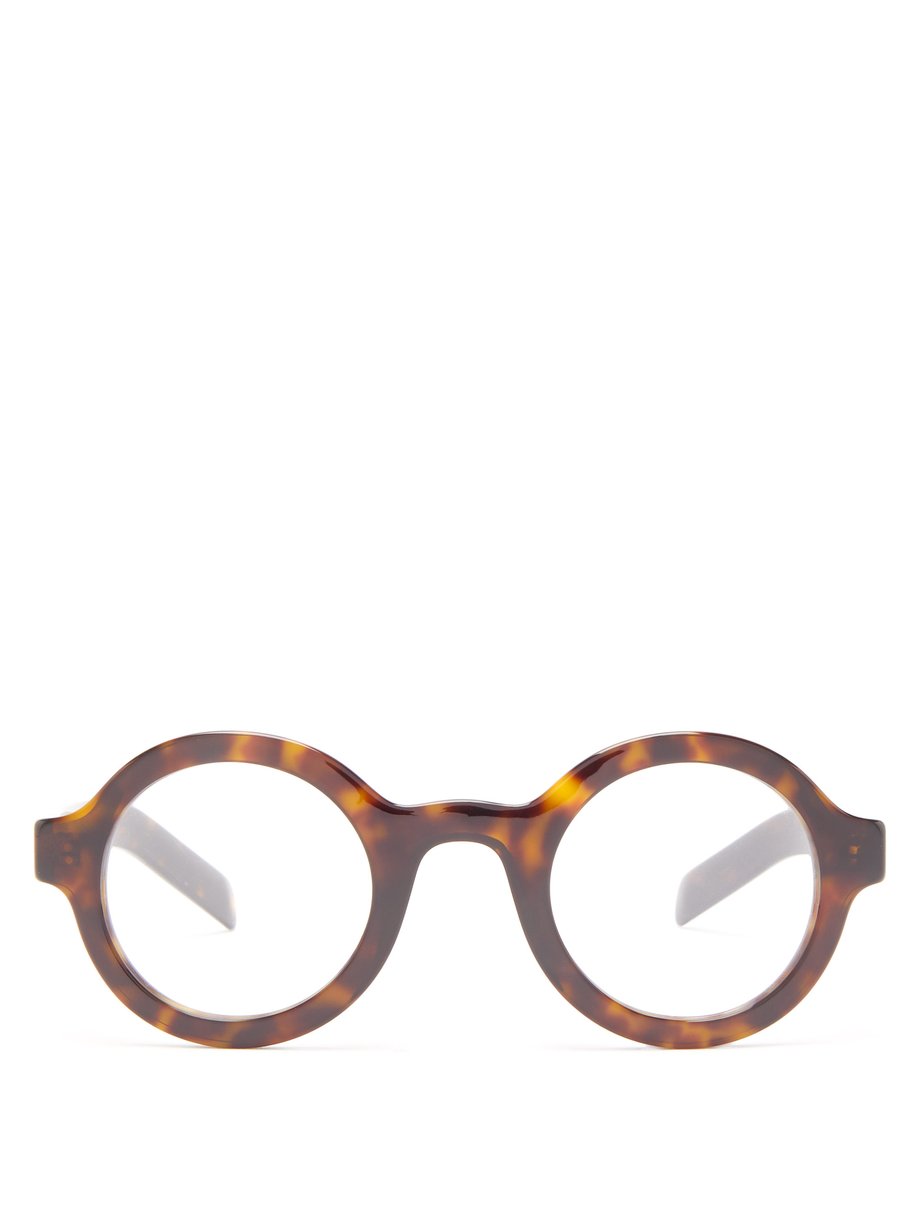 Brown Round tortoiseshell-acetate glasses | Prada | MATCHESFASHION AU