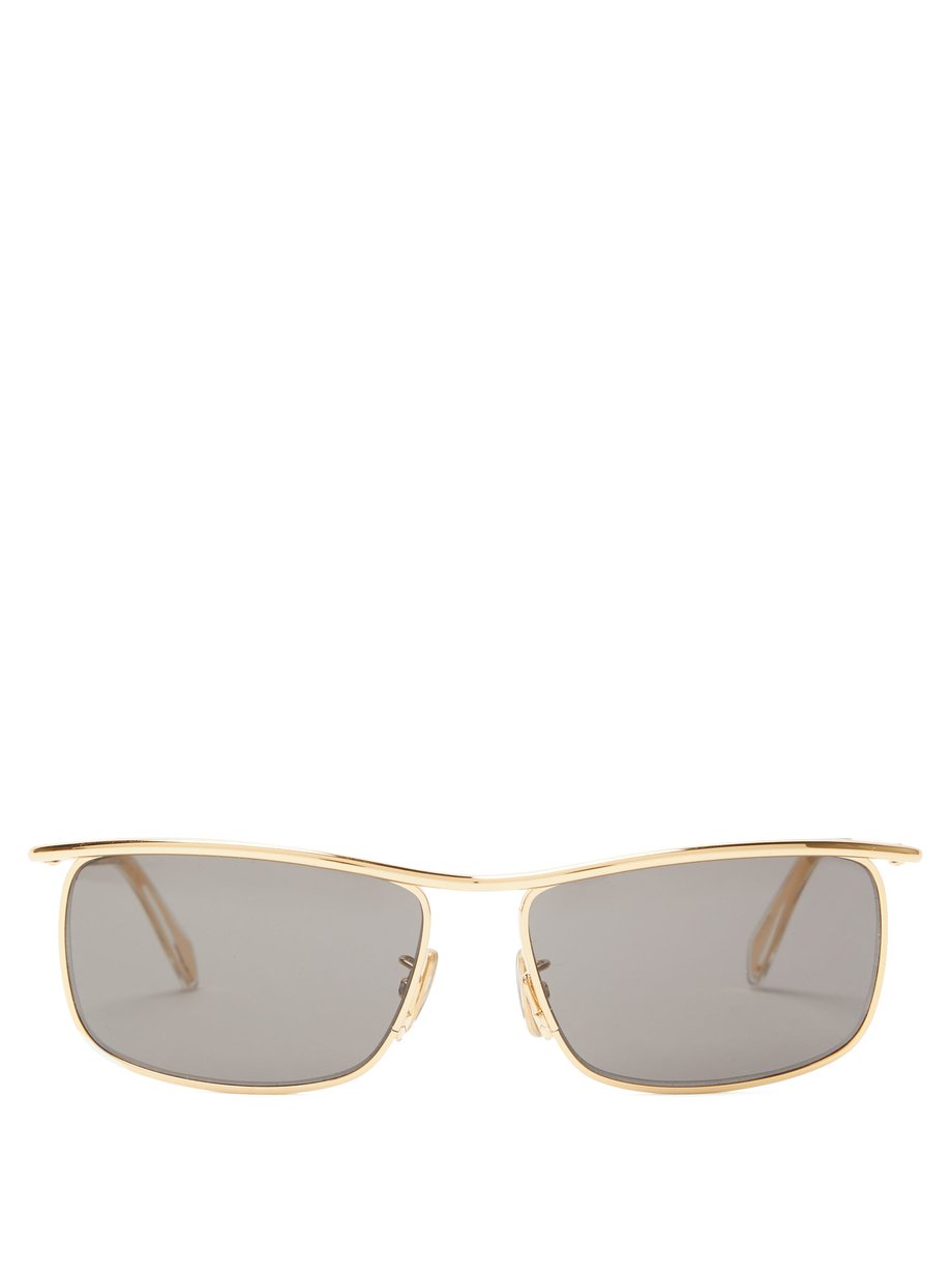 Metallic Rectangular metal sunglasses | Celine Eyewear | MATCHESFASHION US