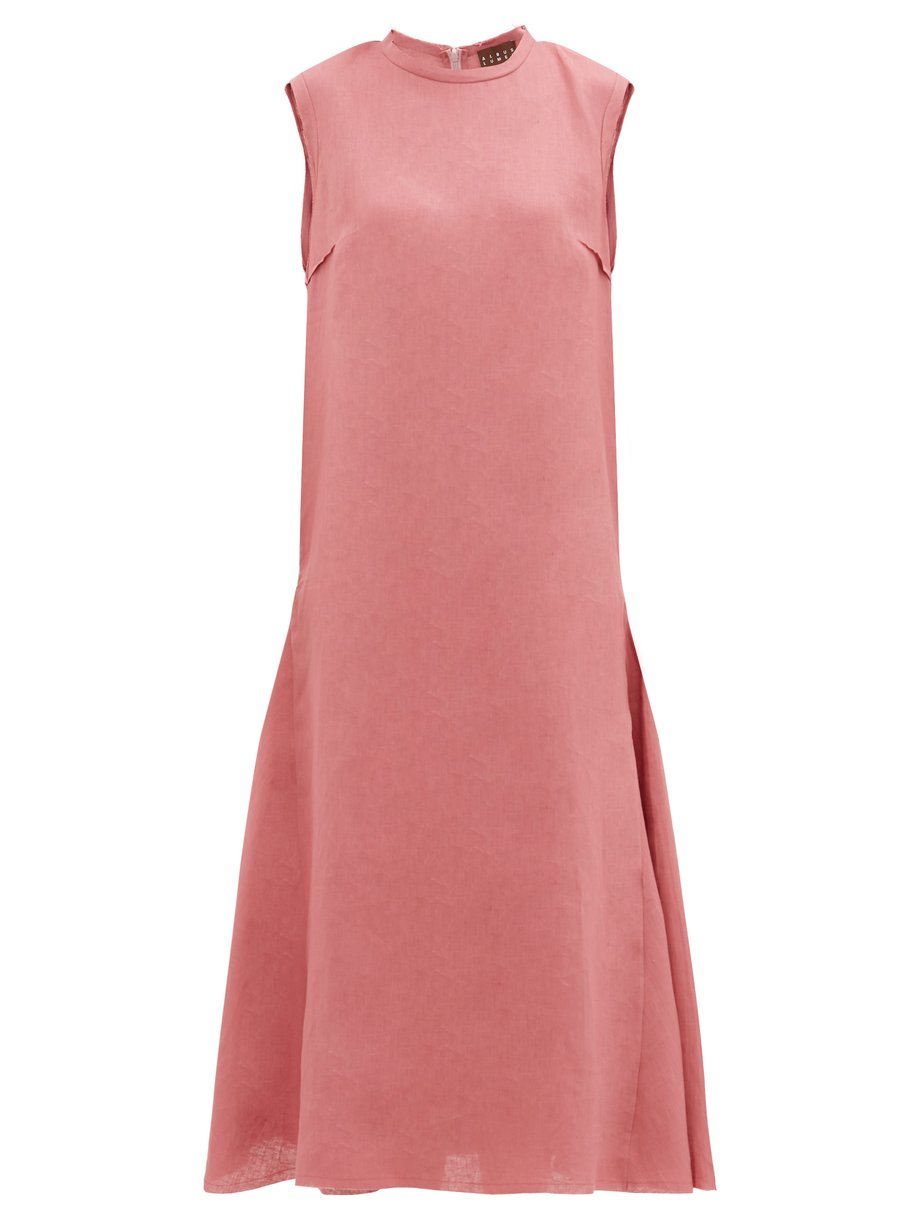 Pink Agaso sleeveless linen dress | Albus Lumen | MATCHESFASHION US