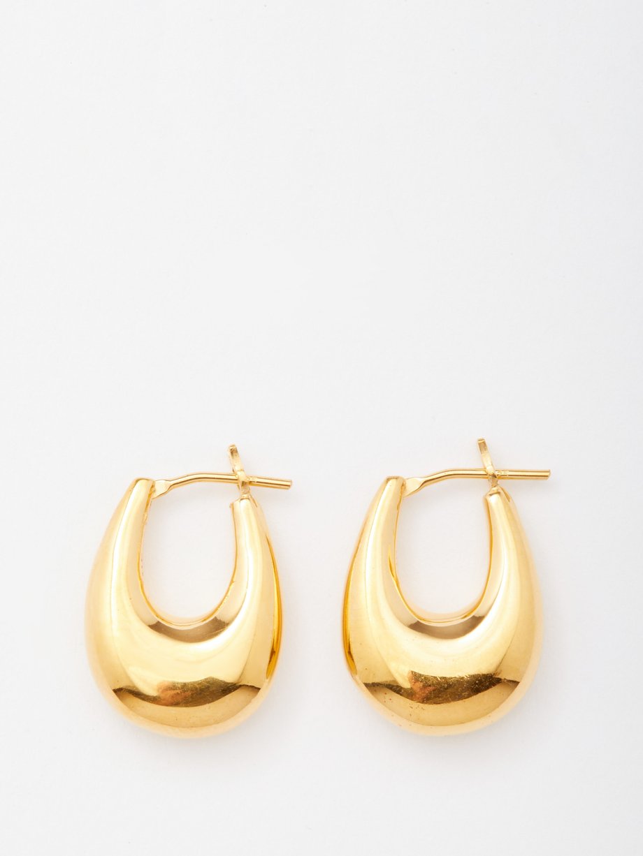 소피 부하이 귀걸이 Sophie Buhai Metallic Etruscan small 18kt gold-vermeil hoop earrings