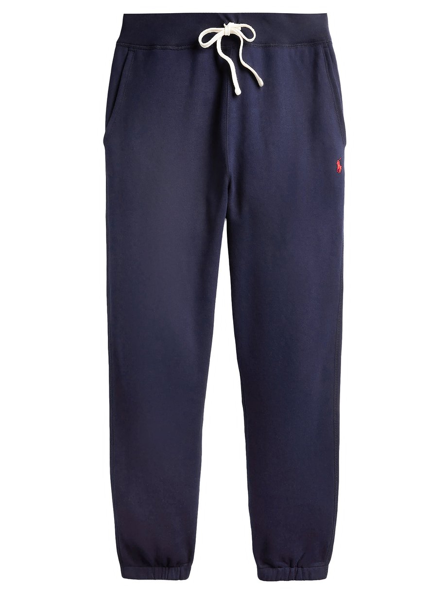 Navy Logo-embroidered cotton-blend track pants | Polo Ralph Lauren ...