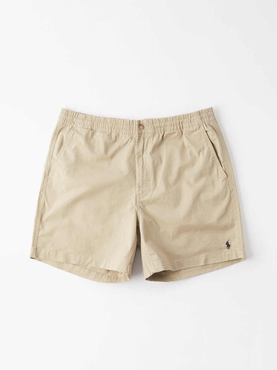 폴로 랄프로렌 반바지 Polo Ralph Lauren Neutral Prepster logo-embroidered cotton-blend shorts