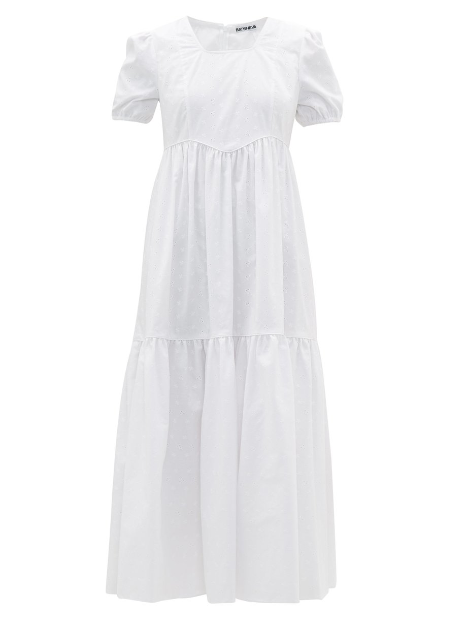 White Broderie-anglaise cotton dress | Batsheva | MATCHESFASHION UK