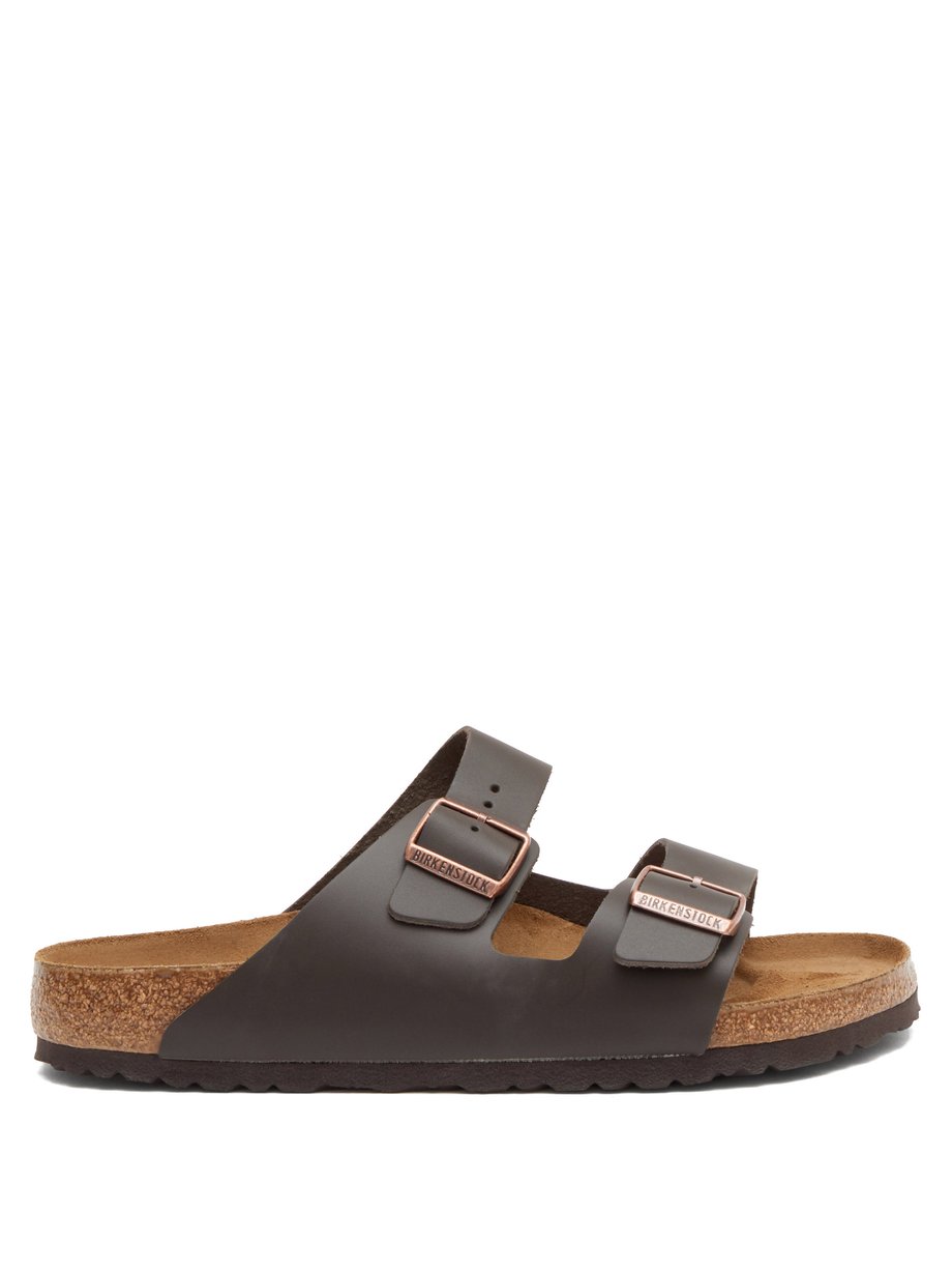 Arizona two-strap leather sandals Brown 