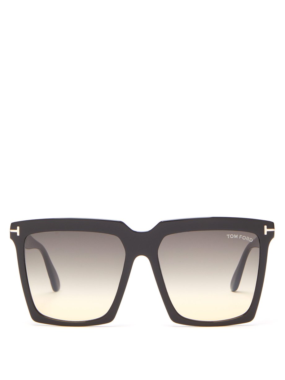 Black Sabrina Square Acetate Sunglasses Tom Ford Eyewear Matchesfashion Us